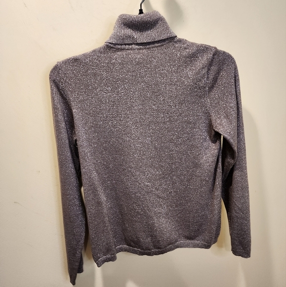 CHICO'S Gray glittered Turtleneck sweater size 0 - Picture 5 of 11